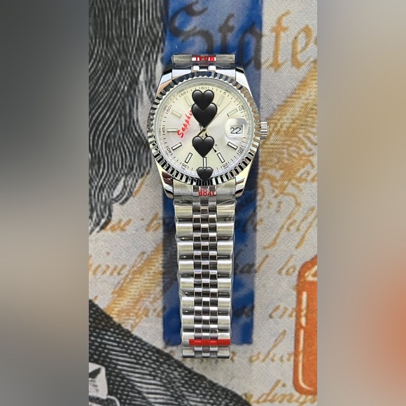 @luxury Other - 36mm Luxury Style Automatic Stainless Steel Watch Silver Dial